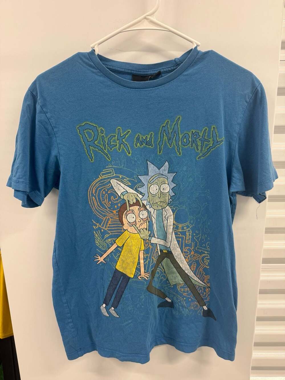 Rick and Morty Blue Rick Holding Morty's Eyes T-Shirt